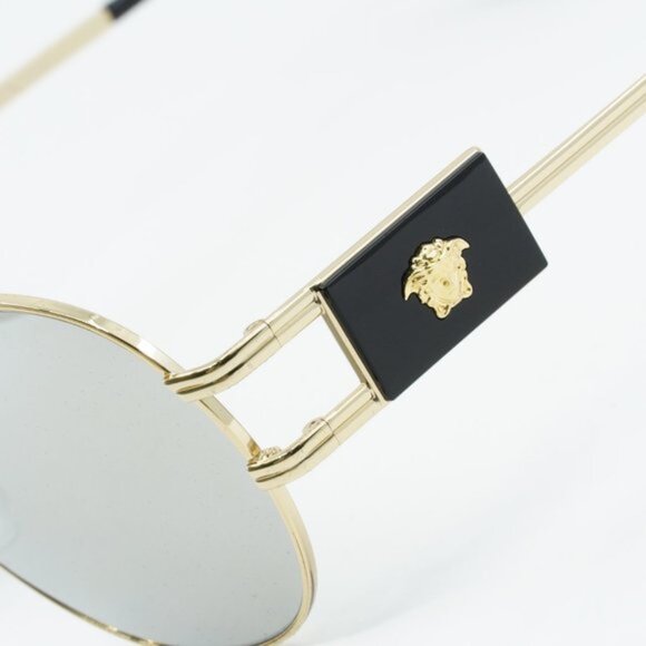 NEW VERSACE GOLD MIRROR SUNGLASSES - Picture 6 of 10